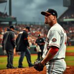 Baseball player on the mound during a game, representing the news of Zack Wheeler's placement on the injured list.