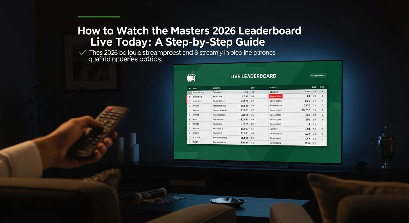 Watch Masters 2026 leaderboard live on TV screen in step-by-step guide